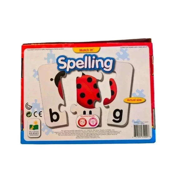 Match It Spelling 20 Piece Puzzle Kids Age 4-7 Years old - Picture 2 of 3